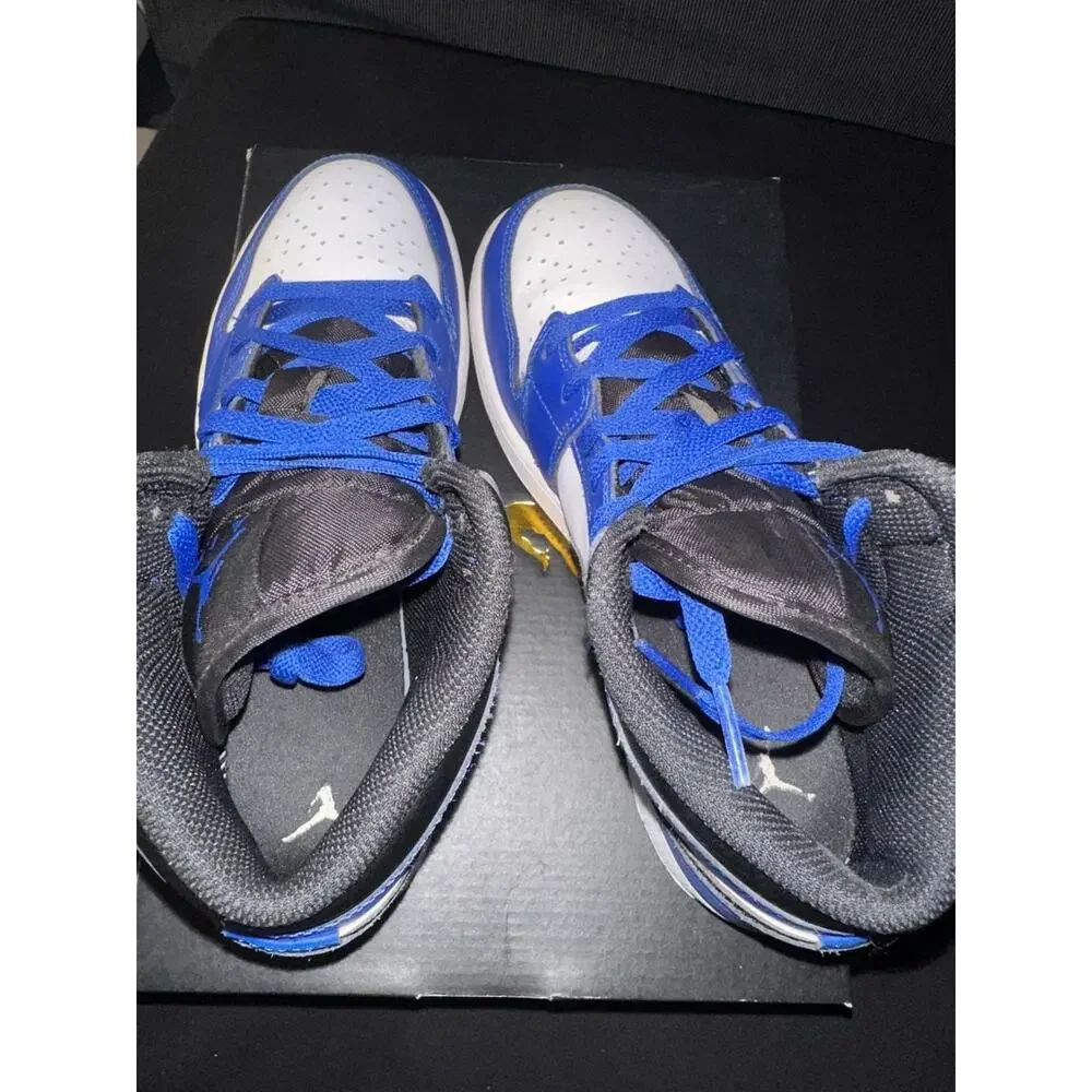 No.10 Nike Air Jordan 1 Mid GS 'Game Royal' Sneakers - DQ8423-402